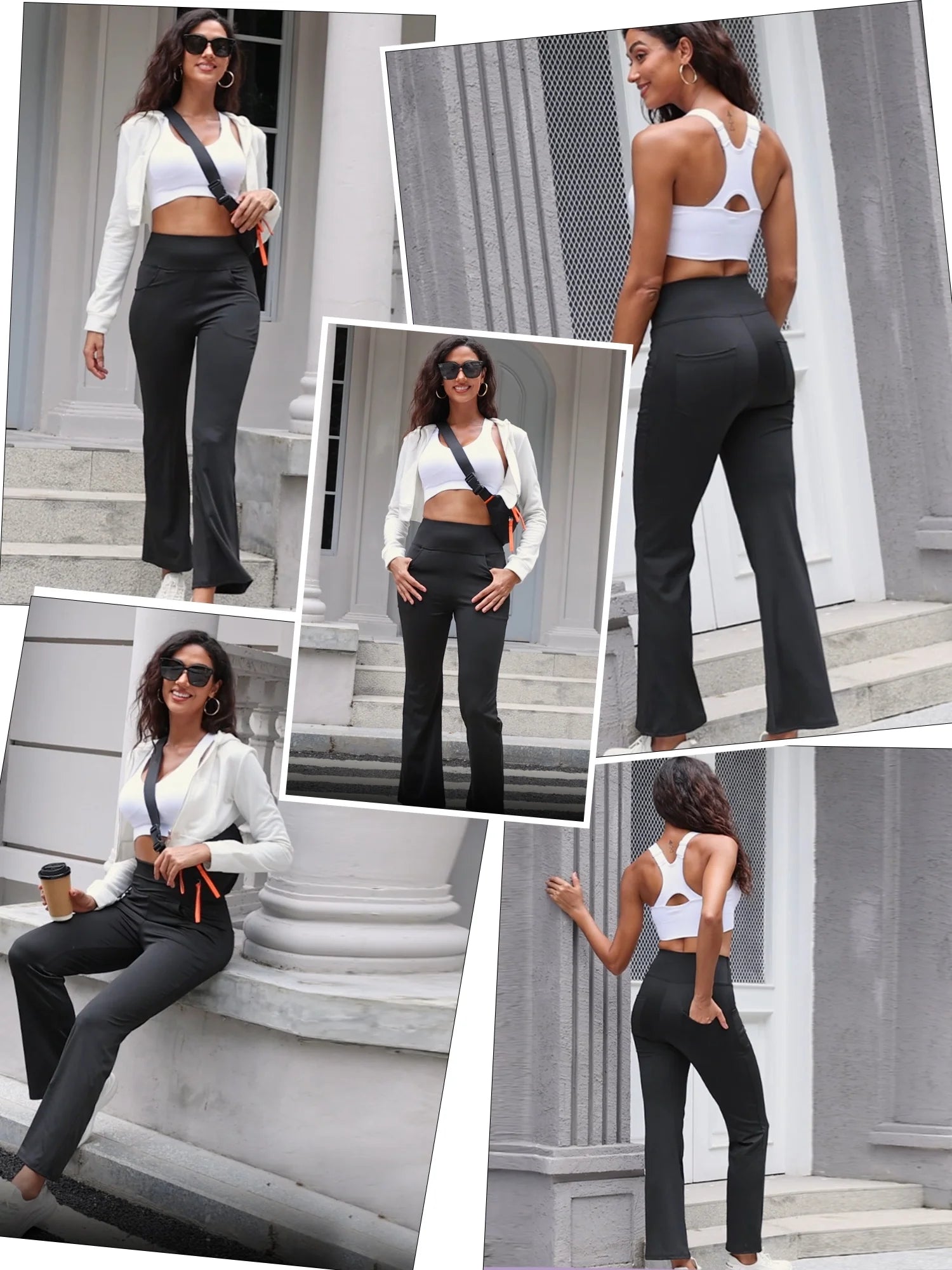 Womens Bootcut Yoga Pants with Pockets 