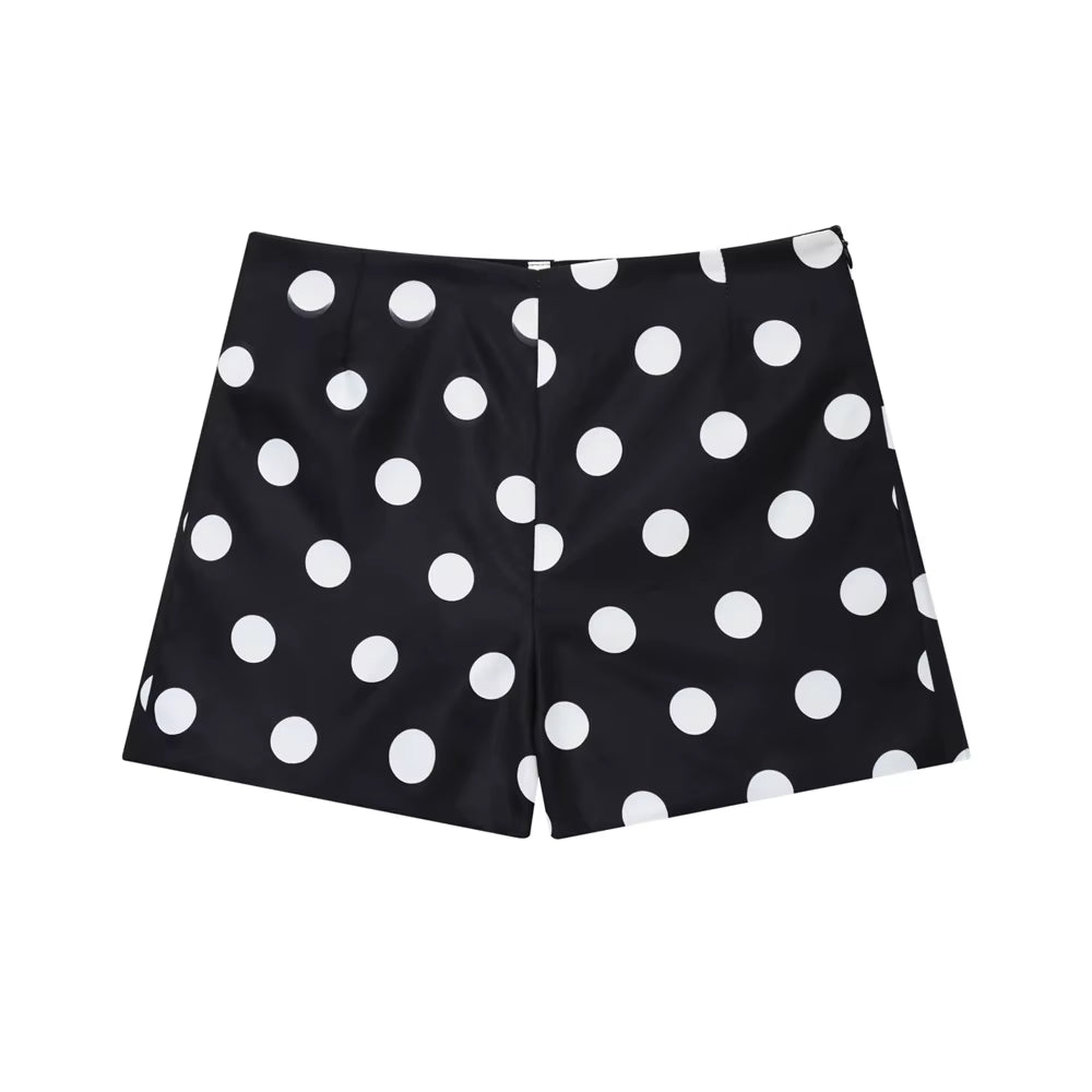 Summer New Casual Versatile Shorts for Slimming, Polka Dot Straight Leg Shorts