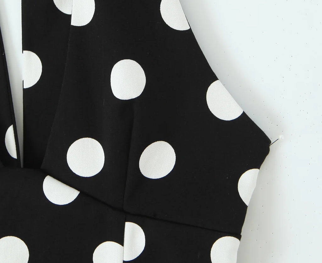 Polka Dot Halter Neck Top