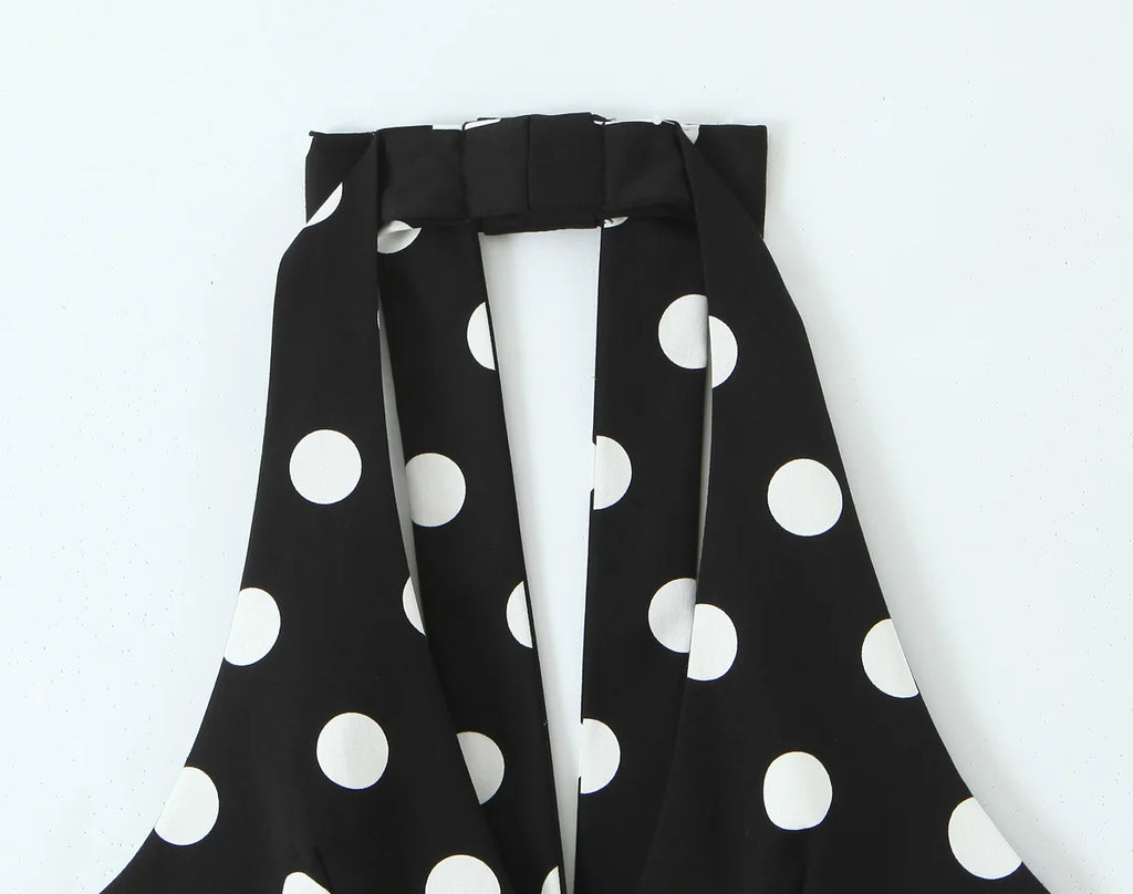 Polka Dot Halter Neck Top