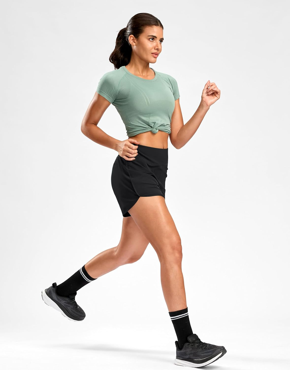 Workout Athletic Shorts for Women with Phone Pockets