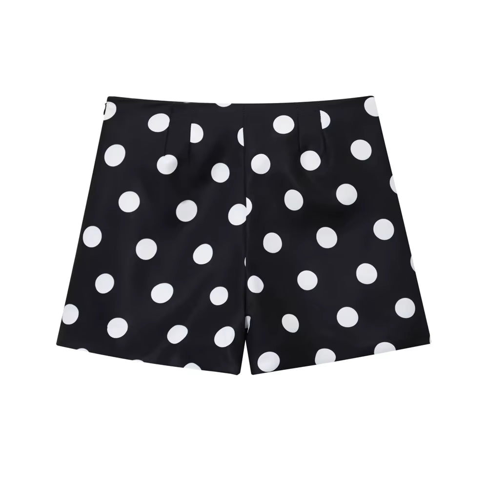 Summer New Casual Versatile Shorts for Slimming, Polka Dot Straight Leg Shorts