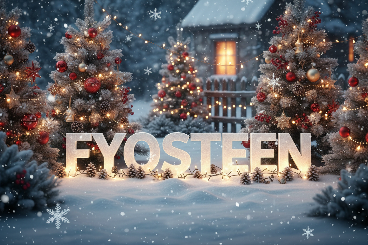 Fyosteen navideño con nieve 